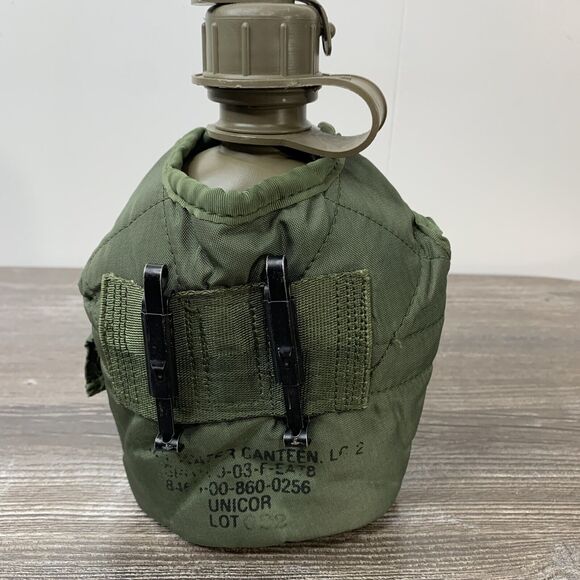 US Military Water Canteen, Lined Cover LC-2 & Metal Cup Unicor SPO100-03-F-EA78 - Picture 6 of 15